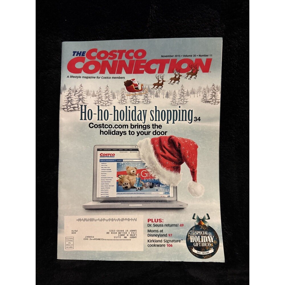Costco Connection Catalog November 2015 Ho Ho Holiday Shopping Dr Suess Returns
